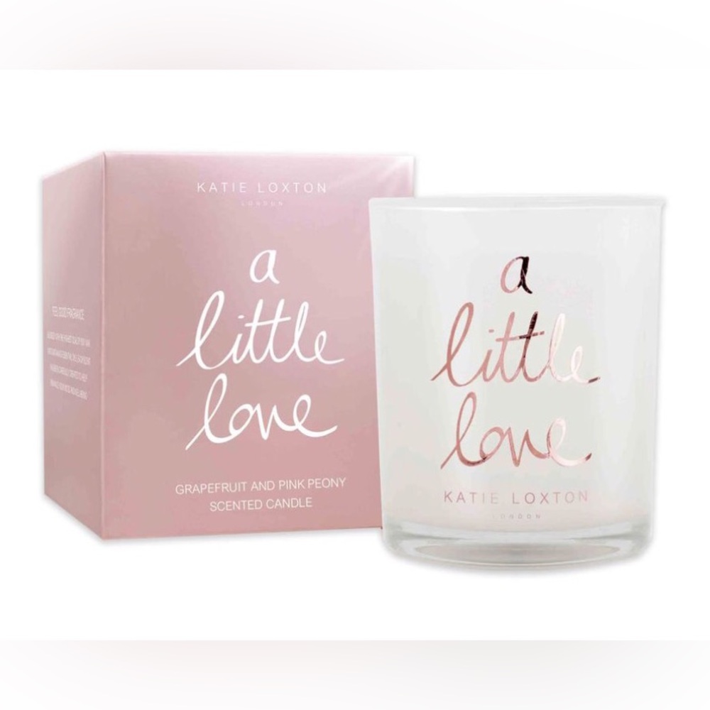 Katie Loxton London A Little Love Candle - Grapefruit & Pink Peony